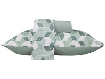 Jogo de Cama Casal Atlântica Delicata Verde 3 Peças