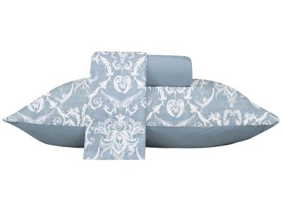 Jogo de Cama Casal Atlântica Delicata Azul 3 Peças