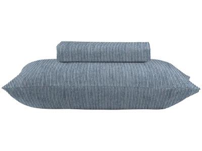 Jogo de Cama Solteiro 100% Algodão Camesa 120 Fios Super Cotton Azul 2 Peças