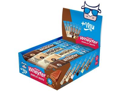 Chocowheyfer Mais Mu Wafer Proteico Caixa Mista 6g de Proteína Zero Açúcar Display com 12 Unidades