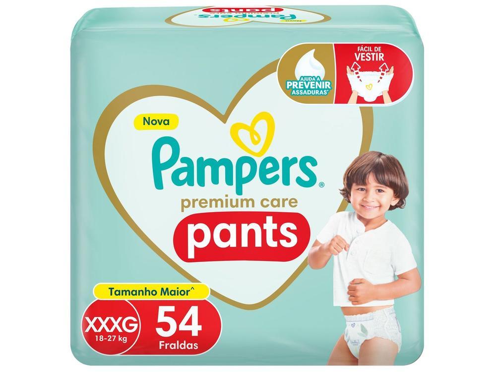 Fralda Calças Pampers Premium Care Tam XXXG até 27kg 54 Unidades - 1