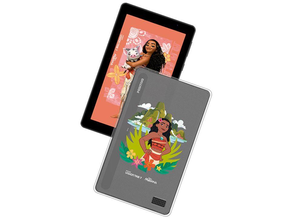 Tablet Infantil Positivo Vision Tab Moana com Capa e Bolsa 3GB RAM 64GB 7" Android 14 Go Wi-Fi - 13