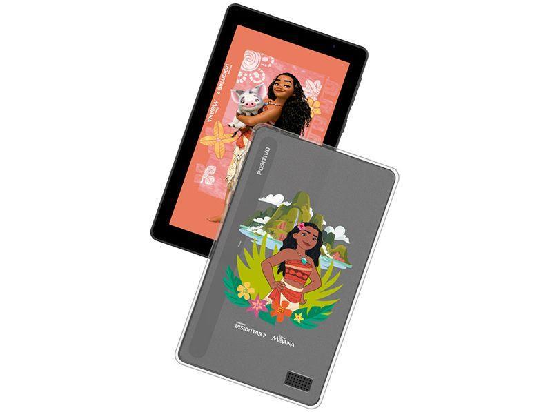 Tablet Infantil Positivo Vision Tab Moana com Capa e Bolsa 3GB RAM 64GB 7" Android 14 Go Wi-Fi - 19