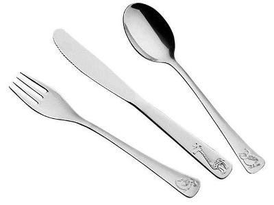Conjunto de Talheres Infantil 3 Peças Inox Tramontina 66970020
