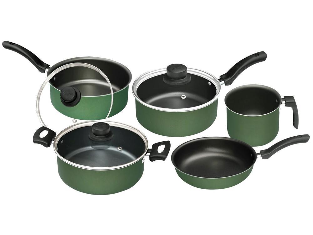 Jogo de Panelas Eirilar de Alumínio Verde 5 Peças Esmeralda - 16