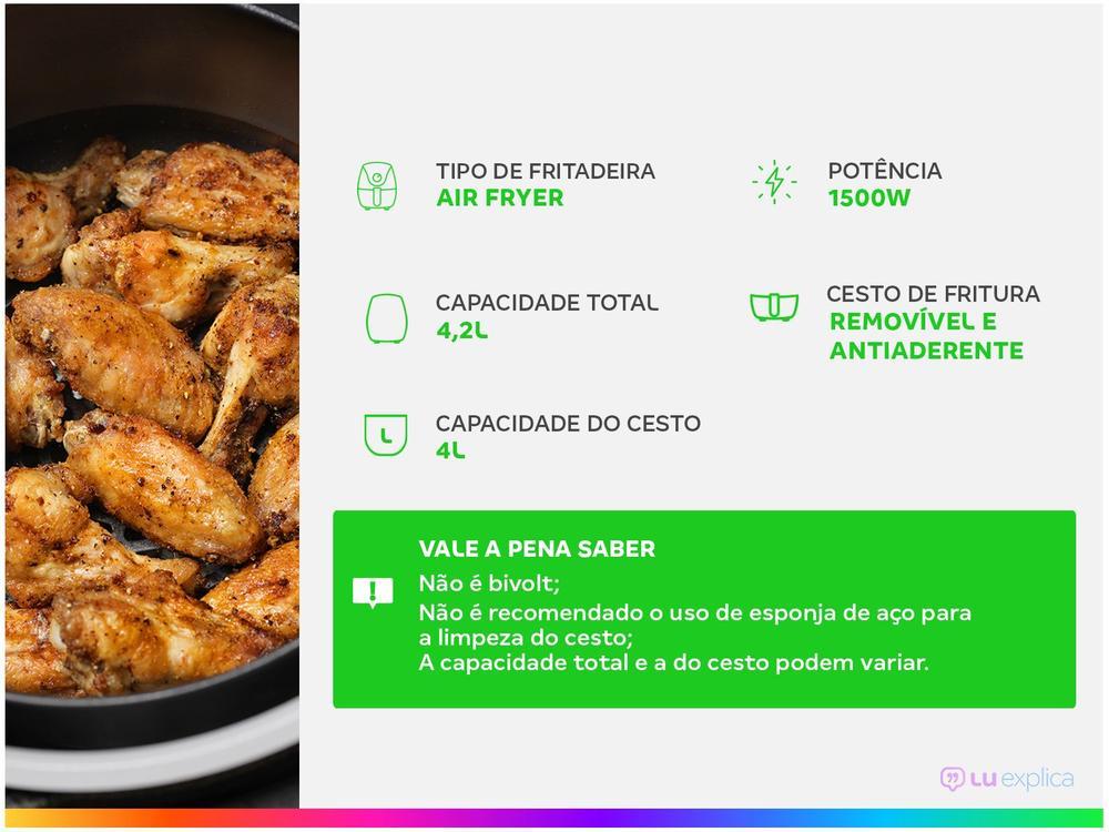 Air Fryer Britânia BFR37 Preto com Timer 4,2L - 2