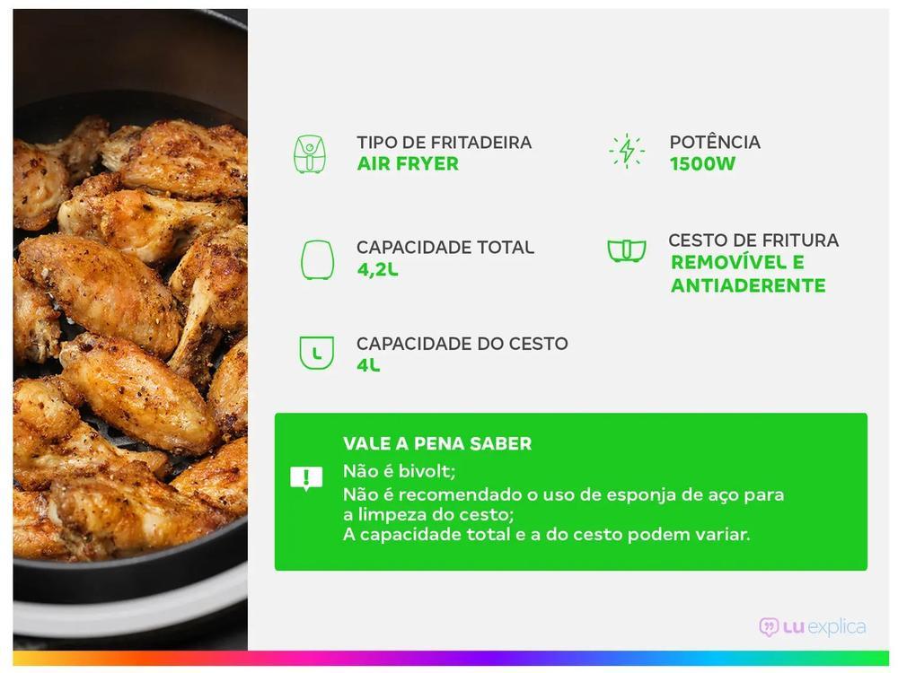 Air Fryer Britânia BFR37 Preto com Timer 4,2L - 2