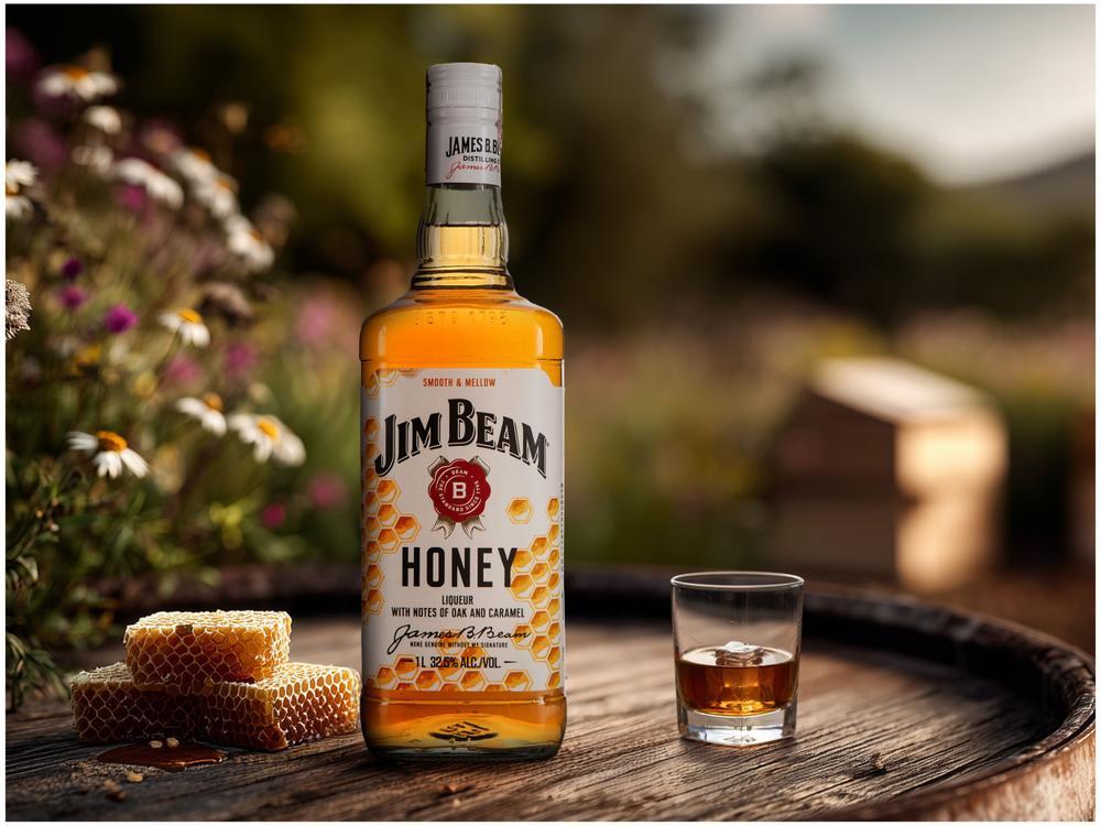 Whisky Jim Beam Honey Licor de Bourbon 4 Anos Americano 1L - 4