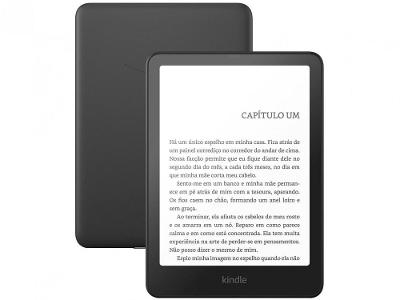 Kindle Paperwhite 12ª Geração 2024 Amazon 7" 16GB 300 ppi Wi-Fi à Prova de Água Preto Metálico