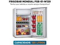 Frigobar Mondial 120L Branco e Cinza com Gaveta FGB-01-W120 - 3