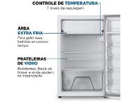 Frigobar Mondial 120L Branco e Cinza com Gaveta FGB-01-W120