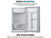 Frigobar Mondial 120L Branco e Cinza com Gaveta FGB-01-W120 - 7