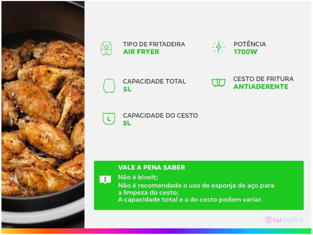 Air Fryer Oster OFRT930 Inox e Preto com Timer Inox 5L - 2