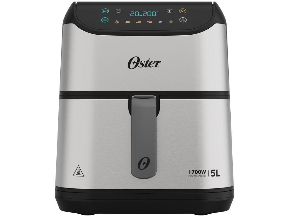 Air Fryer Oster OFRT930 Inox e Preto com Timer Inox 5L - 8