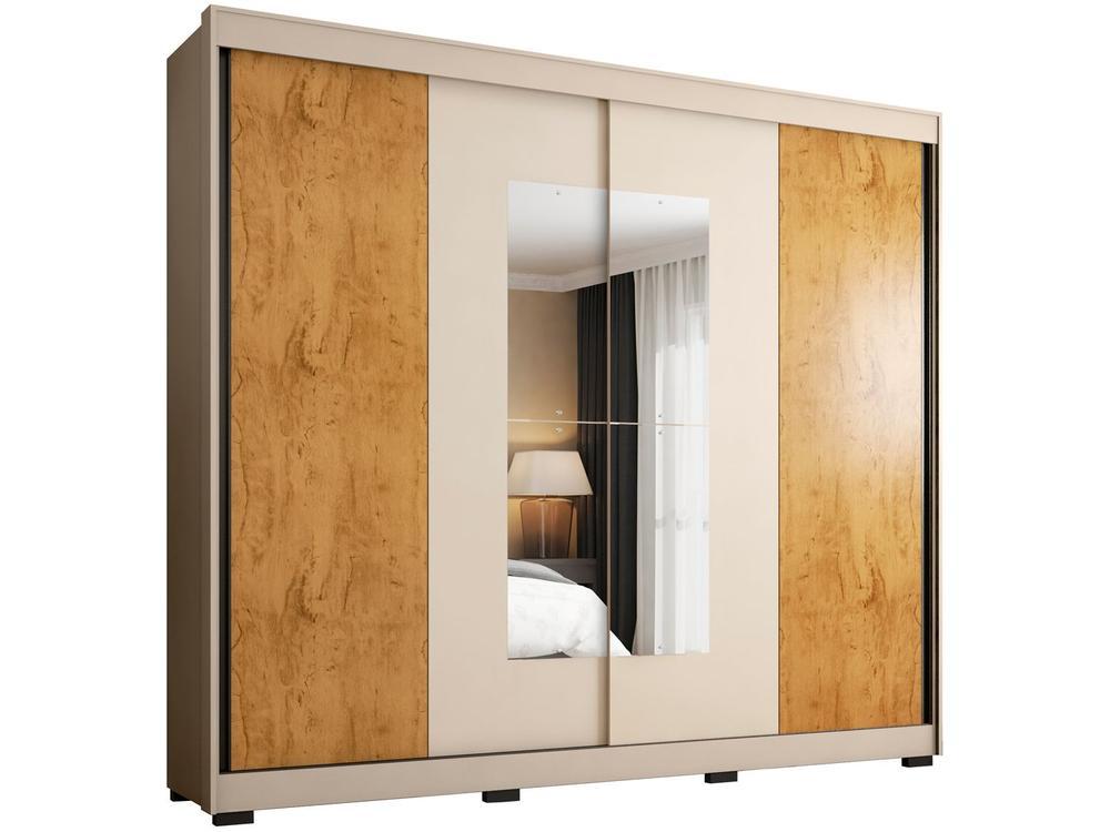 Guarda-roupa Casal com Espelho 4 Gavetas 2 Portas de Correr Araplac Benfica - 9