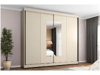 Guarda-roupa Casal com Espelho 4 Gavetas 2 Portas de Correr Araplac Benfica - 6