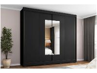 Guarda-roupa Casal com Espelho 4 Gavetas 2 Portas de Correr Araplac Benfica - 6