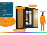 Guarda-roupa Casal com Espelho 4 Gavetas 2 Portas de Correr Araplac Benfica - 2