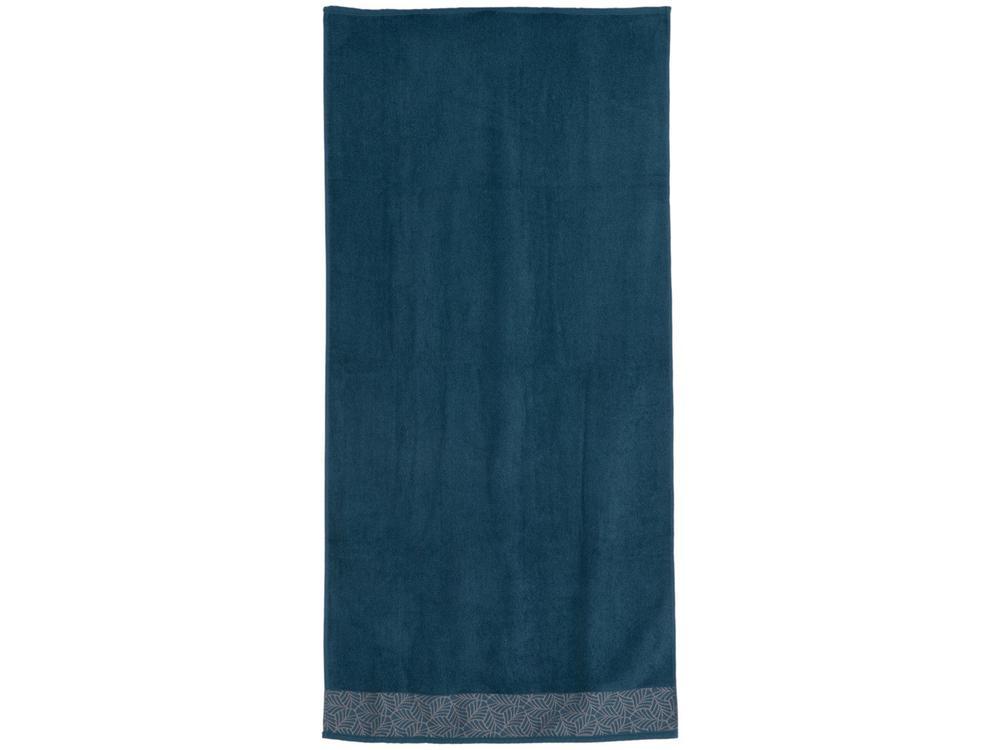 Jogo de Toalhas de Balho e Rosto Karsten de Algodão Folhas Azul Petróleo 2 Peças - 7