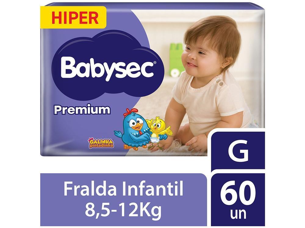 Fralda Babysec Premium Hiper G 8,5 a 12kg 60 Unidades - 2