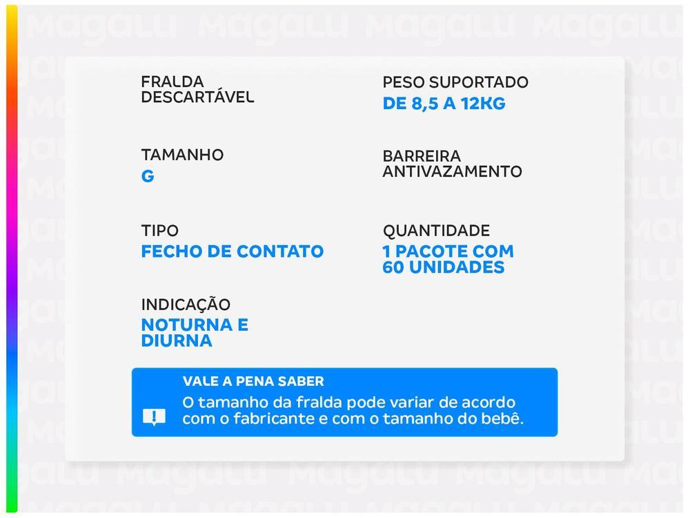 Fralda Babysec Premium Hiper G 8,5 a 12kg 60 Unidades - 3