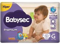 Fralda Babysec Premium Hiper G 8,5 a 12kg 60 Unidades - 1