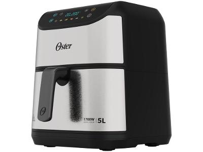 Air Fryer Oster OFRT930 Inox e Preto com Timer Inox 5L
