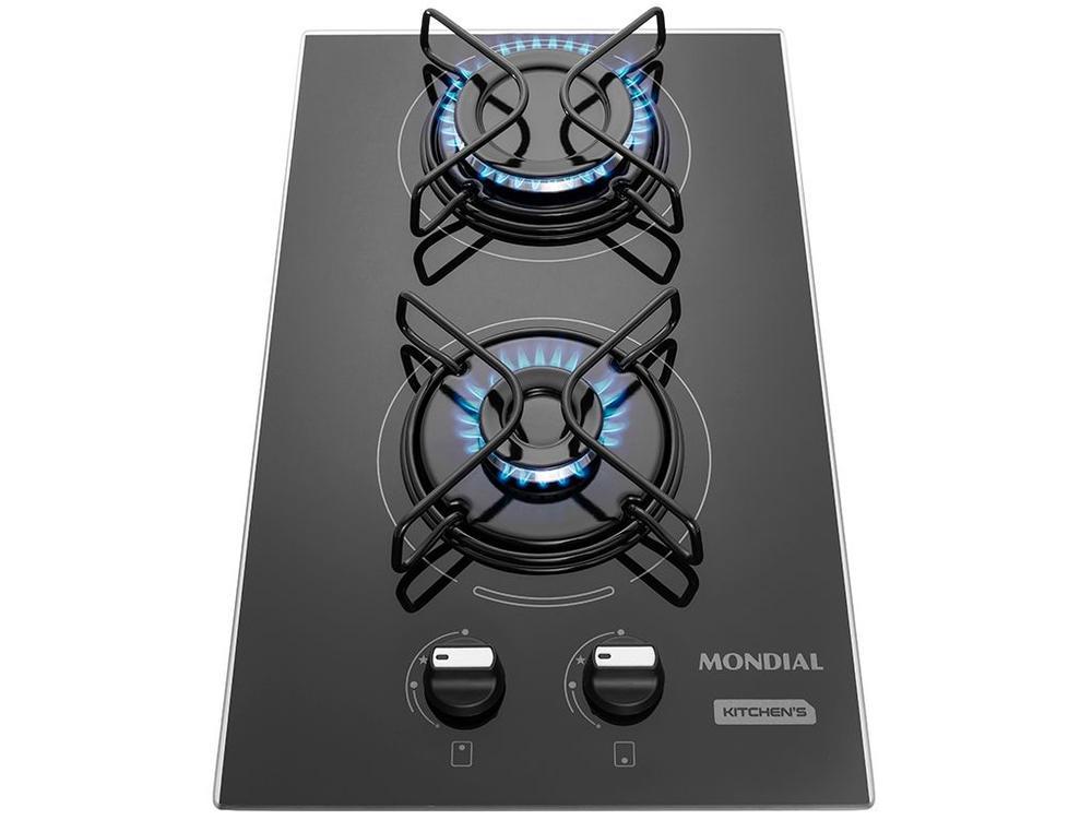 Cooktop 2 Bocas a Gás GLP Mondial Preto Acendimento Automático Portátil CTG-04 - 1