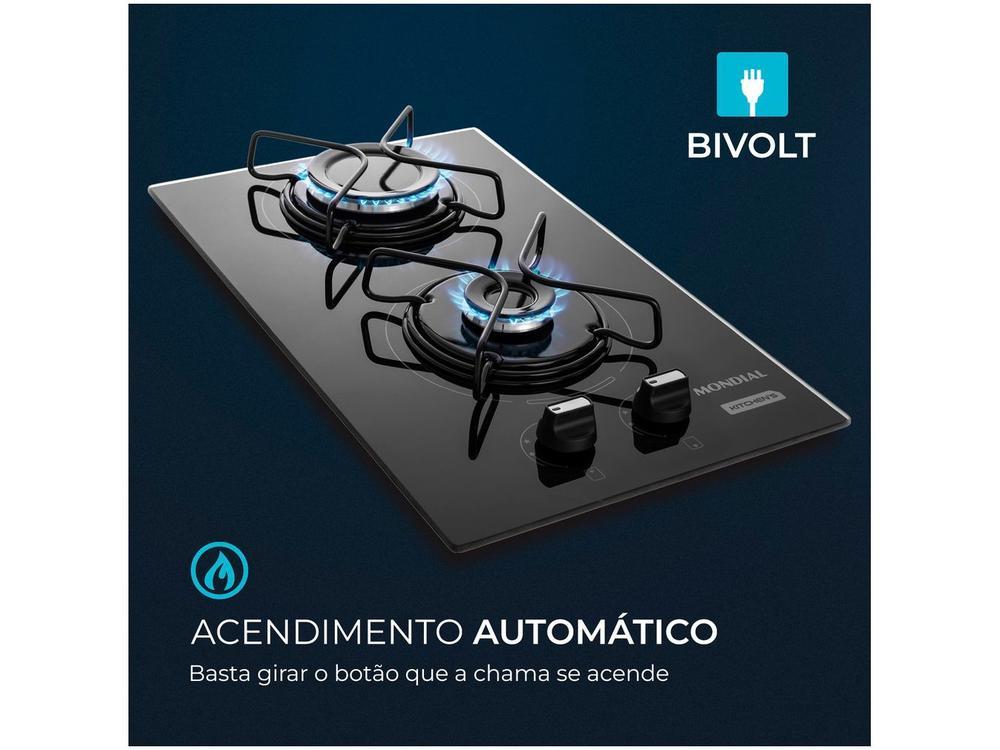 Cooktop 2 Bocas a Gás GLP Mondial Preto Acendimento Automático Portátil CTG-04 - 5