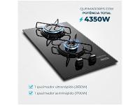 Cooktop 2 Bocas a Gás GLP Mondial Preto Acendimento Automático Portátil CTG-04 - 2