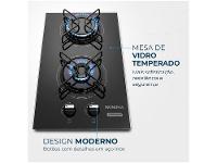 Cooktop 2 Bocas a Gás GLP Mondial Preto Acendimento Automático Portátil CTG-04
