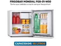 Frigobar Mondial 46L Branco e Cinza FGB-01-W50 - 3