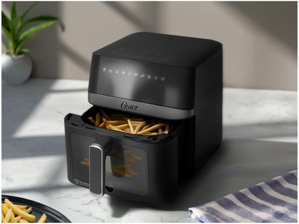 Air Fryer Oster DiamondTech Preto e Prata com Timer 6L - 4