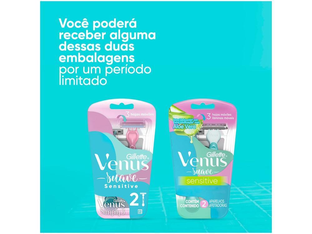 Aparelho de Depilação Gillette Venus Suave Sensitive 2 Unidades - 8