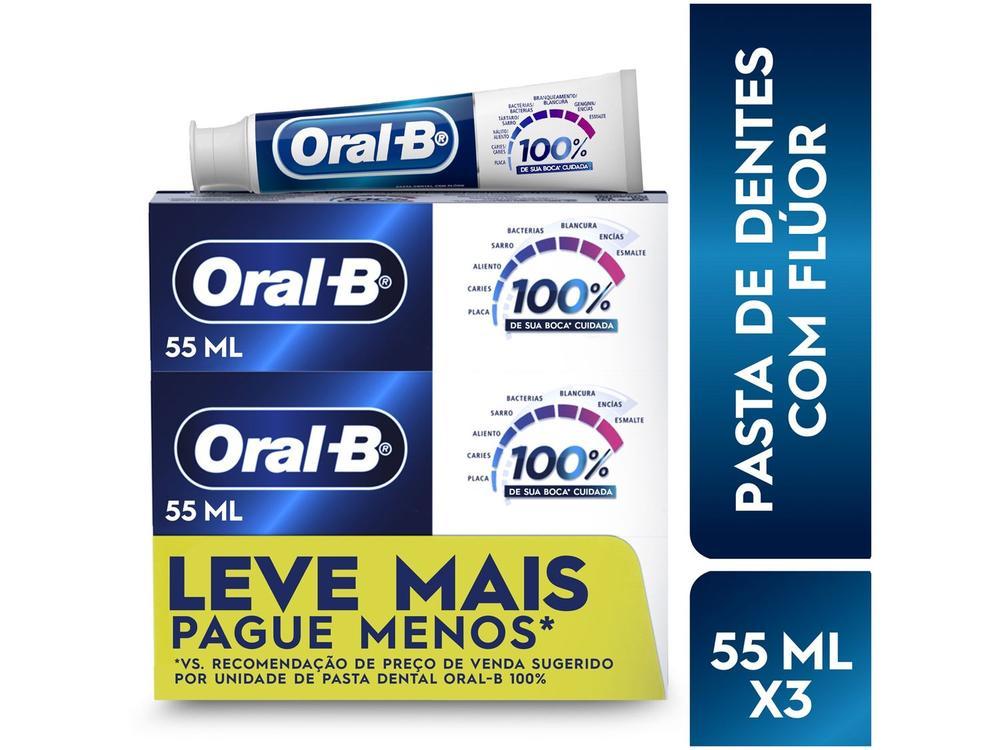 Creme Dental Oral-B 100% 70g 3 unidades - 2