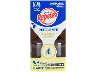 Repelente Elétrico Líquido Super Repelex 7891035002830 40ml 30 Noites