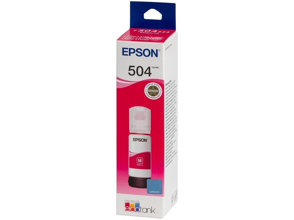 Garrafa de Tinta Epson EcoTank T504 Magenta Original Refil - 2