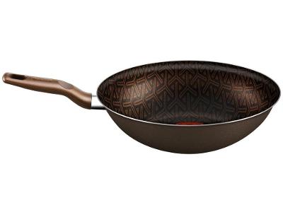Panela Wok Antiaderente Rochedo de Alumínio Expert Chocolate 24cm