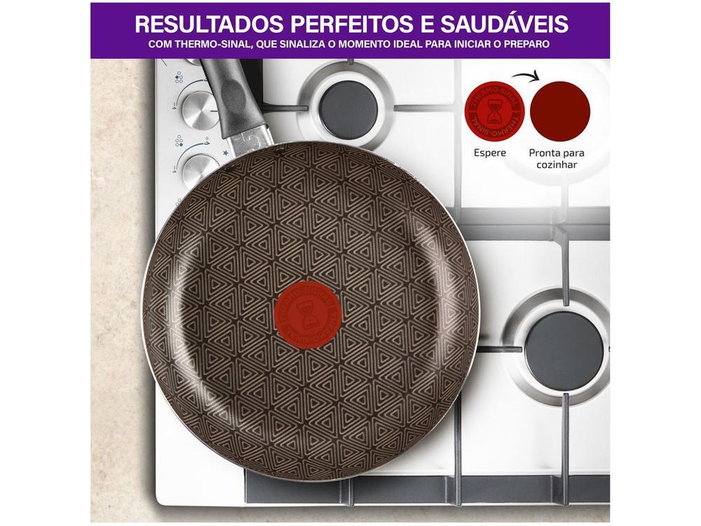 Jogo de Panelas Rochedo Antiaderente de Alumínio Vermelho  5 Peças Facilita - 6