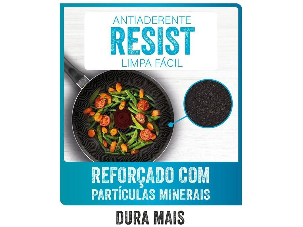 Jogo de Panelas Rochedo Antiaderente de Alumínio Vermelho  5 Peças Facilita - 7