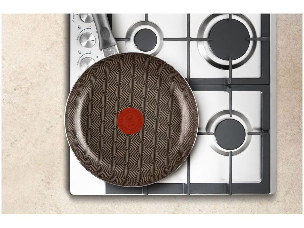 Jogo de Panelas Rochedo Antiaderente de Alumínio Vermelho  5 Peças Facilita - 9