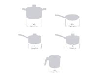 Jogo de Panelas Rochedo Antiaderente de Alumínio Vermelho  5 Peças Facilita - 2