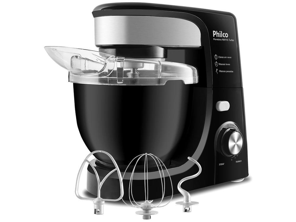 Batedeira Planetária Philco Preta 775W 12 Velocidades 4 Litros Turbo PBP775P - 12