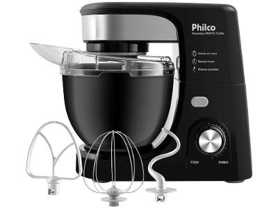 Batedeira Planetária Philco Preta 775W 12 Velocidades 4 Litros Turbo PBP775P