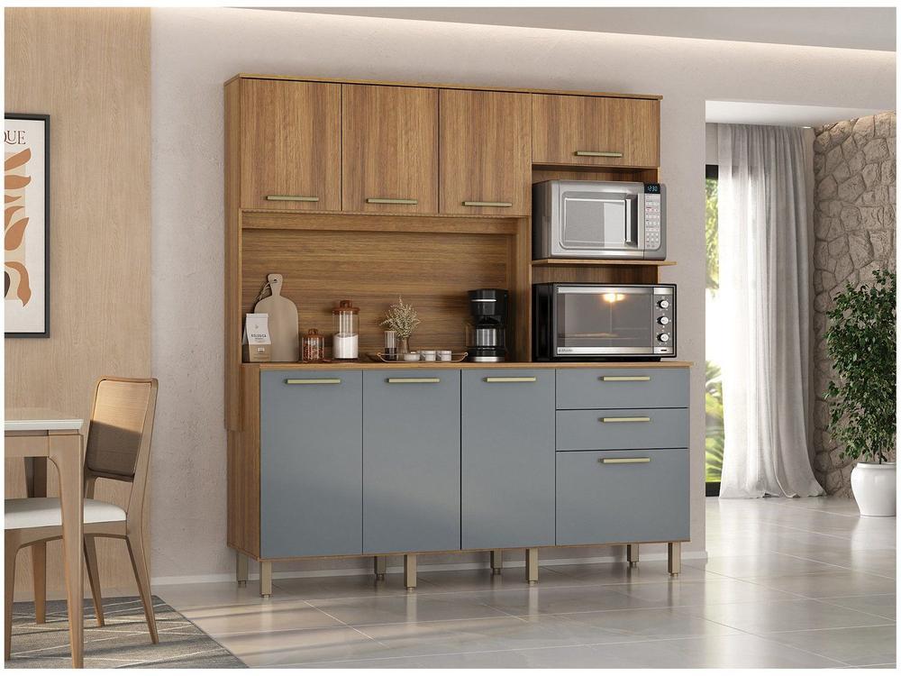 Armário de Cozinha Compacta Luciane Luna 8 Portas 2 Gavetas com Torre Quente - Opcional para Pia - 11