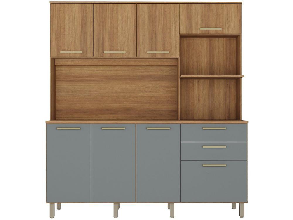 Armário de Cozinha Compacta Luciane Luna 8 Portas 2 Gavetas com Torre Quente - Opcional para Pia - 6