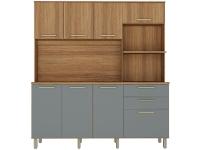 Armário de Cozinha Compacta Luciane Luna 8 Portas 2 Gavetas com Torre Quente - Opcional para Pia - 9