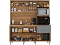 Armário de Cozinha Compacta Luciane Luna 8 Portas 2 Gavetas com Torre Quente - Opcional para Pia