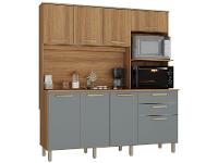 Armário de Cozinha Compacta Luciane Luna 8 Portas 2 Gavetas com Torre Quente - Opcional para Pia - 5