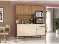 Armário de Cozinha Compacta Luciane Luna 8 Portas 2 Gavetas com Torre Quente - Opcional para Pia - 1